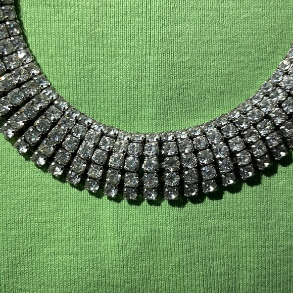Vintage Sensational 1950’s Carolee 5 Rowed Brilliant Rhinestone Choker. - Picture 3 of 9